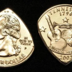 Coin Guitar Pick, original handmade quarter picks