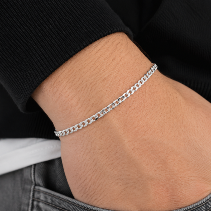 925 sterling silver Cuban link bracelet