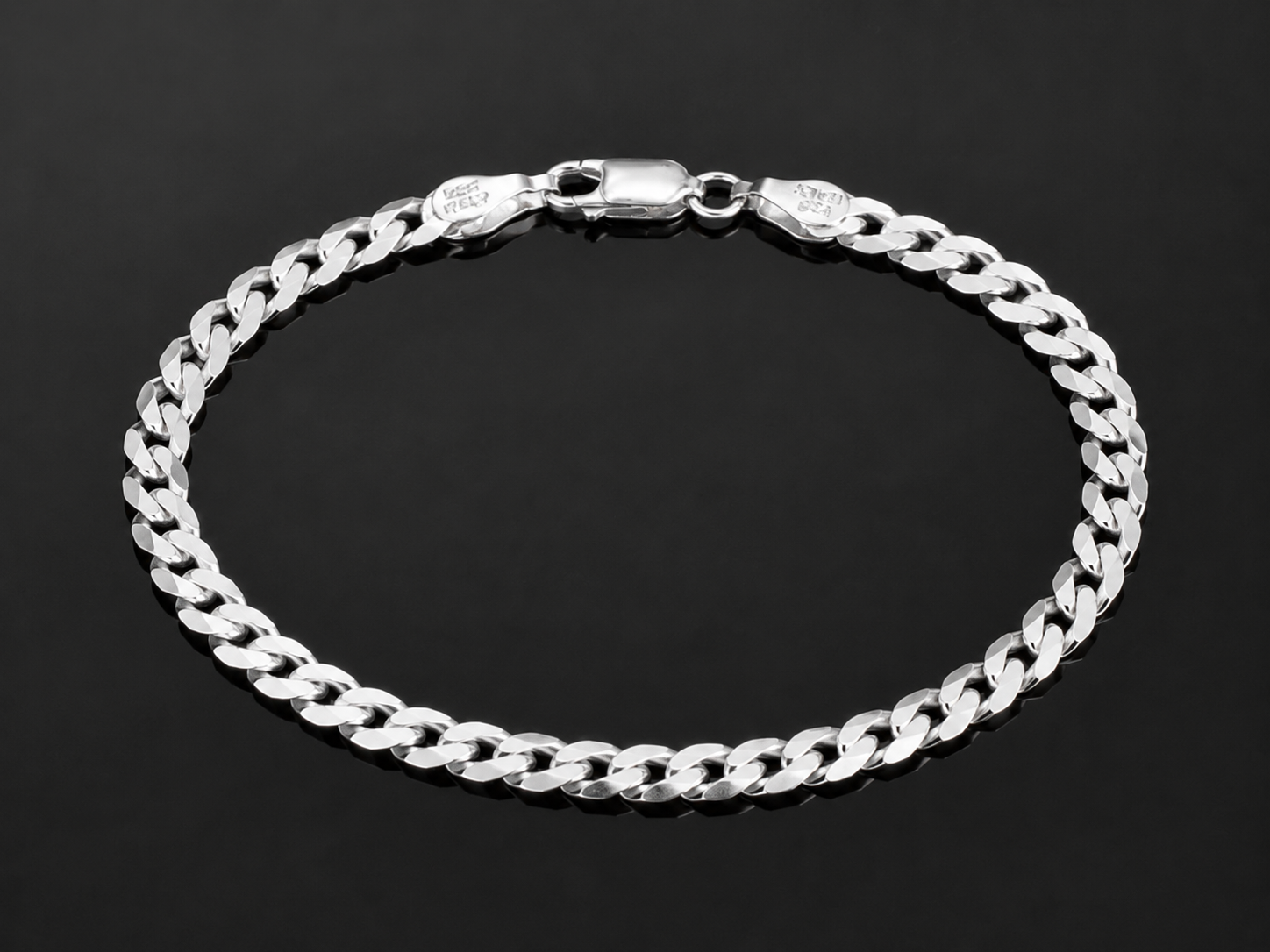 925 Sterling Silver Cuban Link Bracelet - Image 2