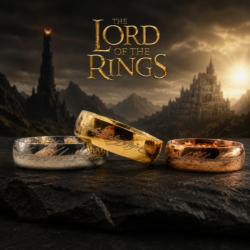 Lord of the Rings Ring with Elvish engraving