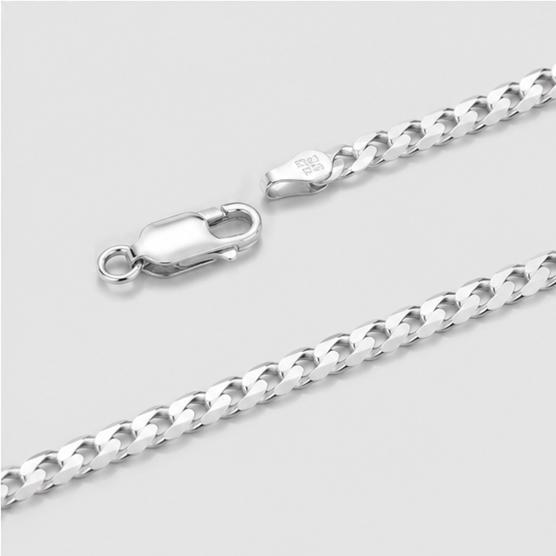 925 Sterling Silver Cuban Link Bracelet - Image 3