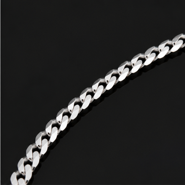 925 Sterling Silver Cuban Link Bracelet - Image 5