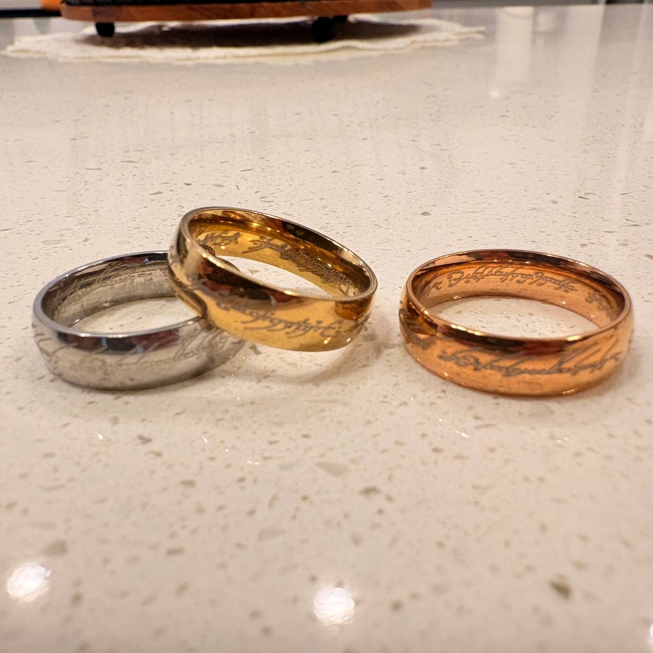 The Lord of the Rings Ring – Elvish Engraved Stainless Steel Band | Ebenezer Jewelry - Image 4