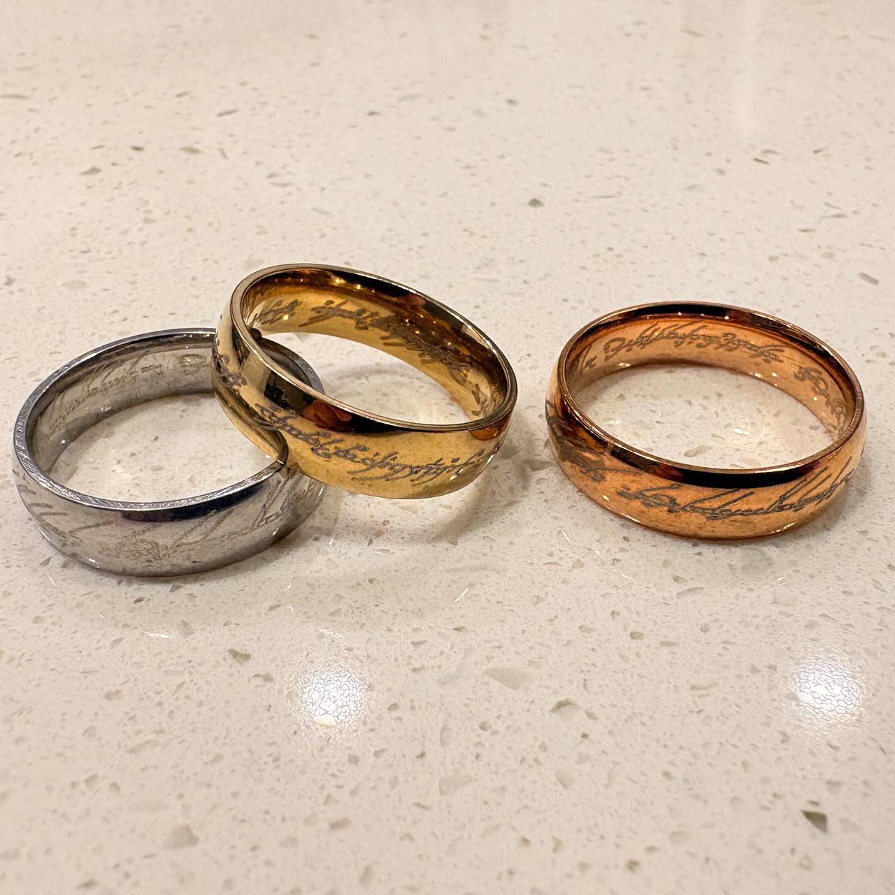 The Lord of the Rings Ring – Elvish Engraved Stainless Steel Band | Ebenezer Jewelry - Image 5