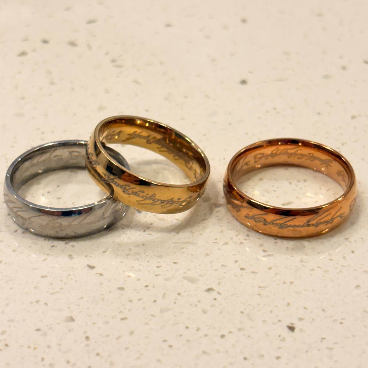 The Lord of the Rings Ring – Elvish Engraved Stainless Steel Band | Ebenezer Jewelry - Image 9