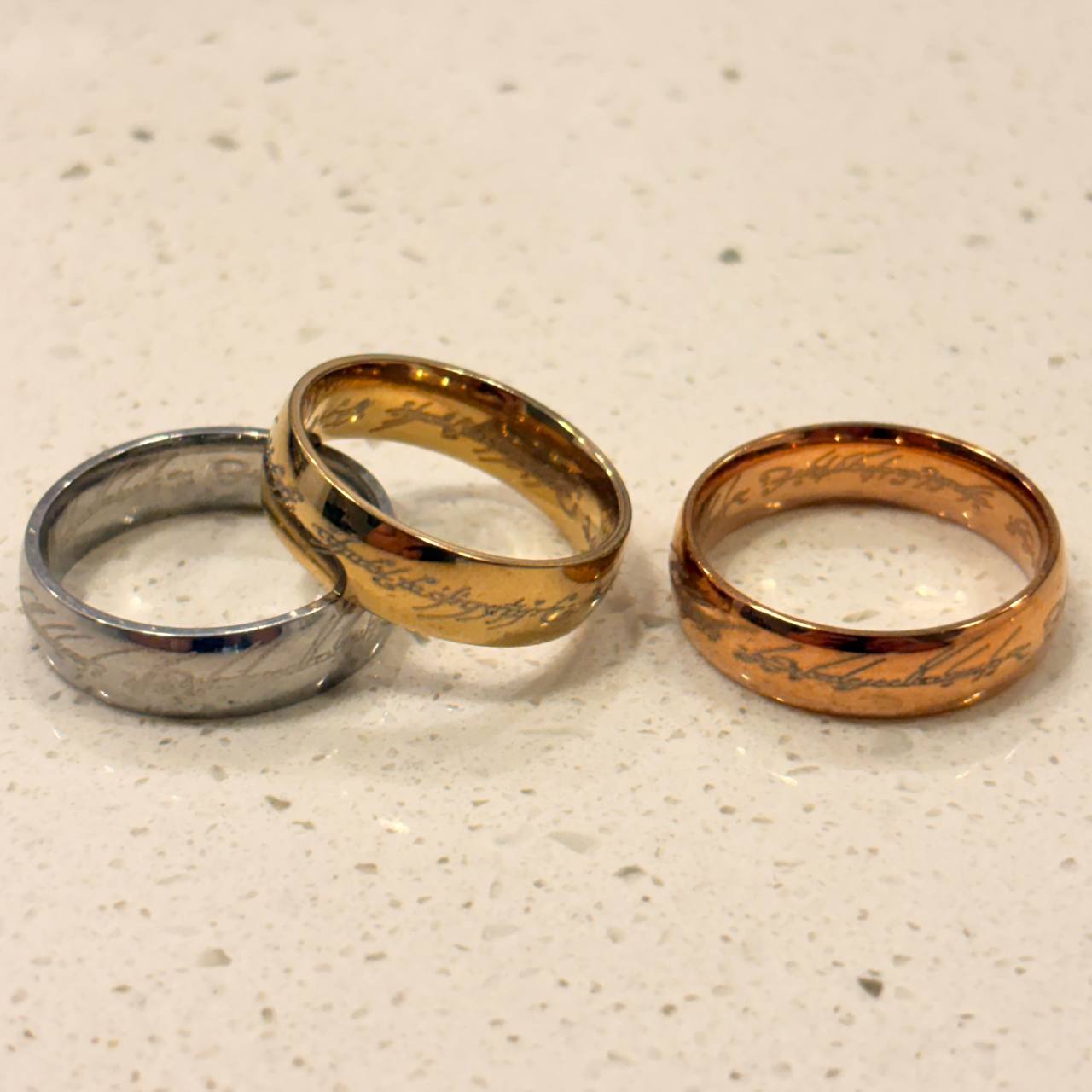 The Lord of the Rings Ring – Elvish Engraved Stainless Steel Band | Ebenezer Jewelry - Image 7
