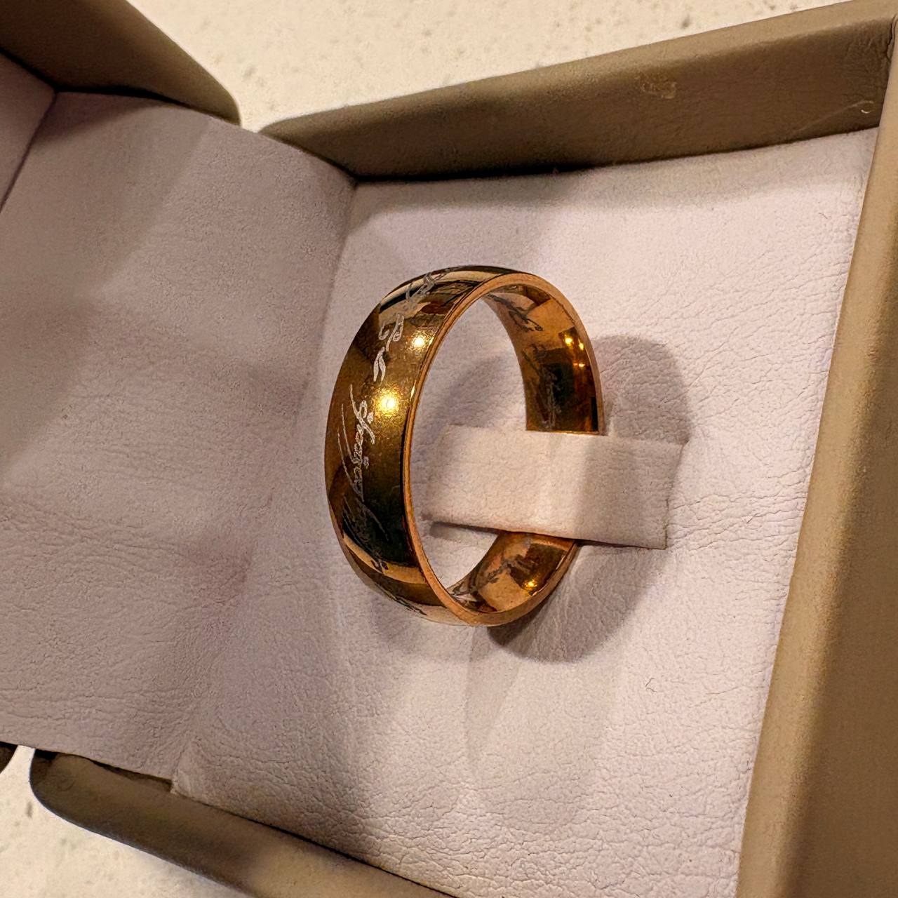 The Lord of the Rings Ring – Elvish Engraved Stainless Steel Band | Ebenezer Jewelry - Image 11