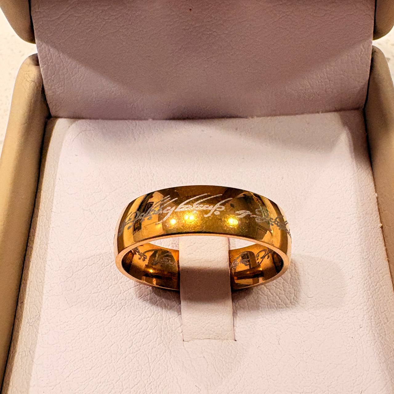 The Lord of the Rings Ring – Elvish Engraved Stainless Steel Band | Ebenezer Jewelry - Image 10