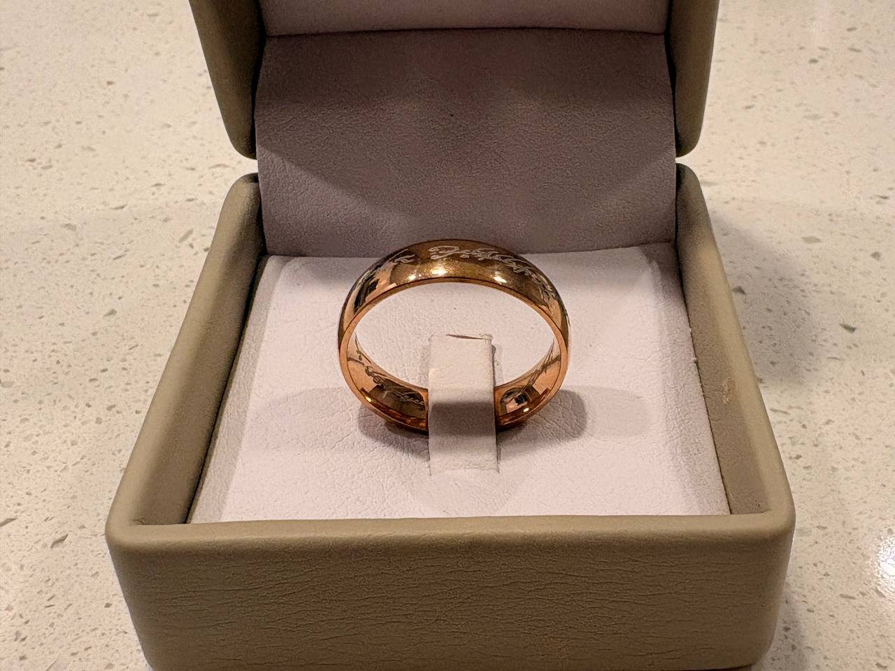 The Lord of the Rings Ring – Elvish Engraved Stainless Steel Band | Ebenezer Jewelry - Image 17