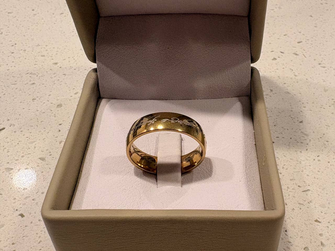 The Lord of the Rings Ring – Elvish Engraved Stainless Steel Band | Ebenezer Jewelry - Image 16