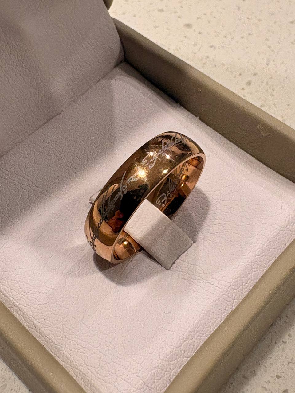 The Lord of the Rings Ring – Elvish Engraved Stainless Steel Band | Ebenezer Jewelry - Image 21