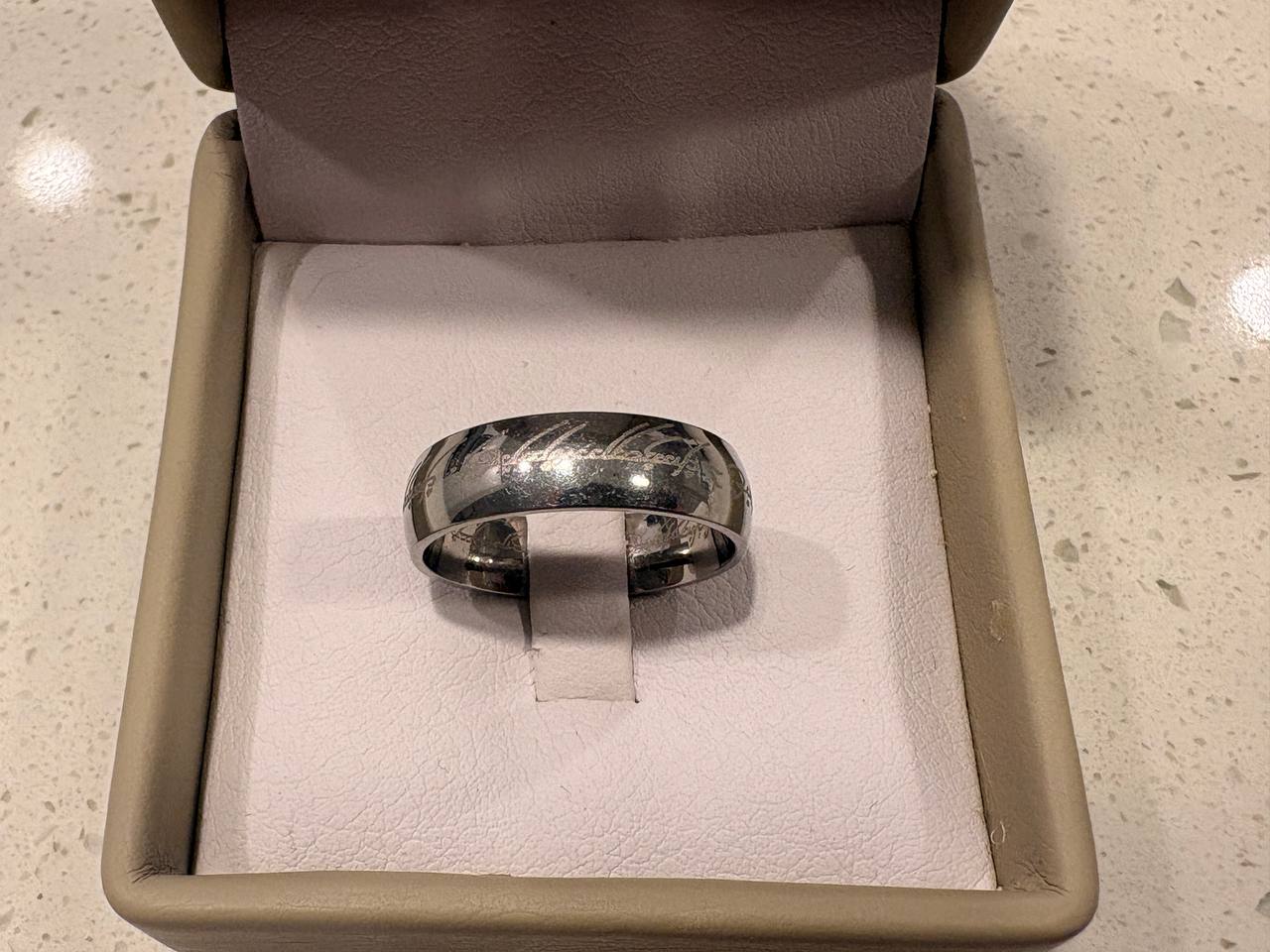The Lord of the Rings Ring – Elvish Engraved Stainless Steel Band | Ebenezer Jewelry - Image 24