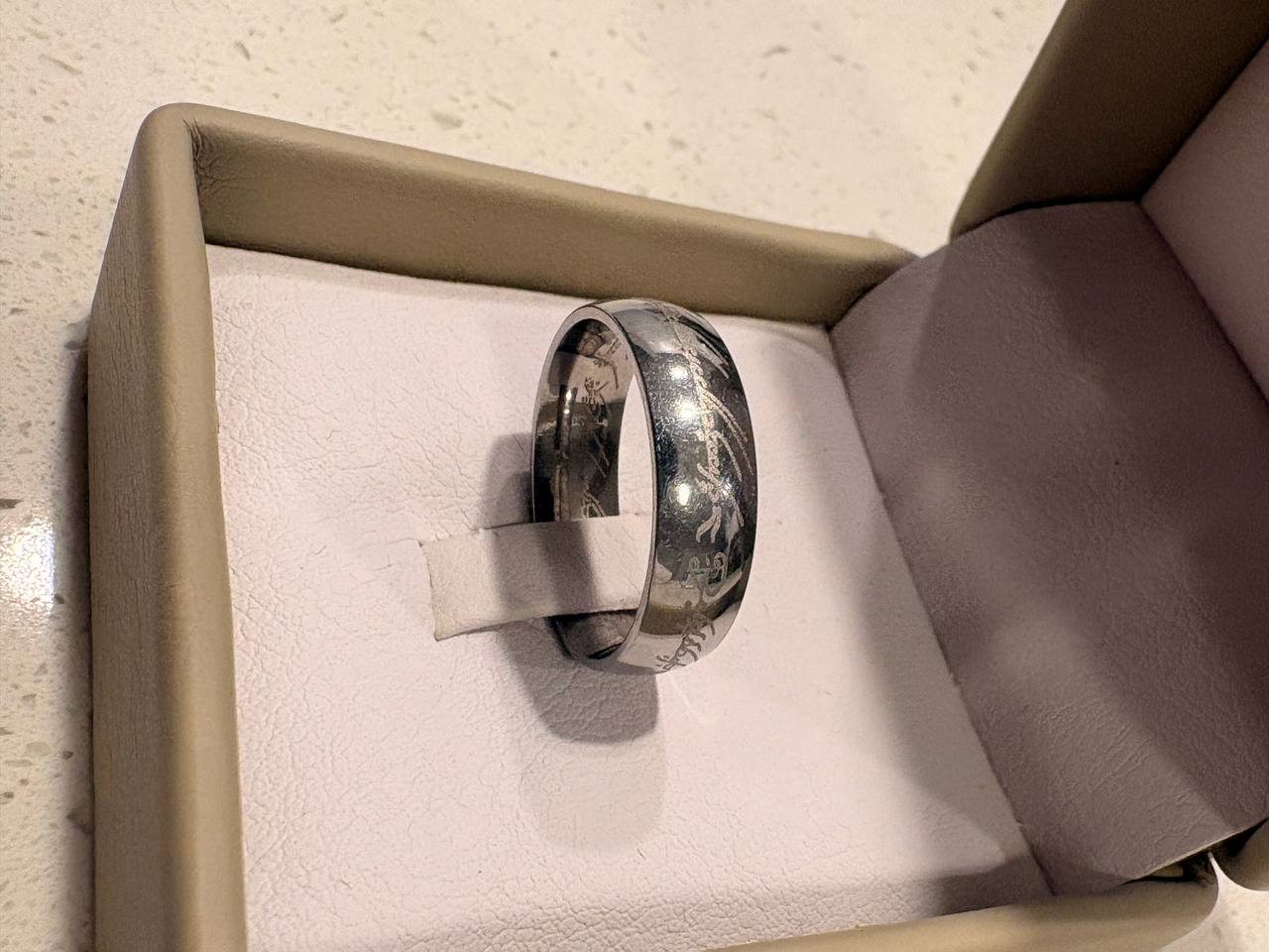The Lord of the Rings Ring – Elvish Engraved Stainless Steel Band | Ebenezer Jewelry - Image 25