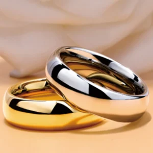 Unisex 18K Gold Plated Stainless Steel Ring – Waterproof