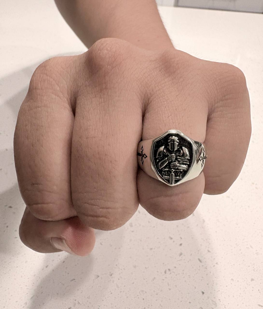soldier of faith ring 🪖 - military cross prayer - Image 14