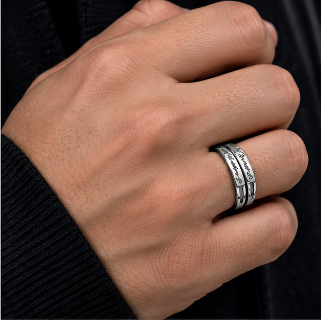 Stainless Steel Couple Rings – 1314 Forever Love - Image 2