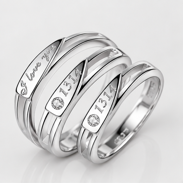 Stainless Steel Couple Rings – 1314 Forever Love - Image 4