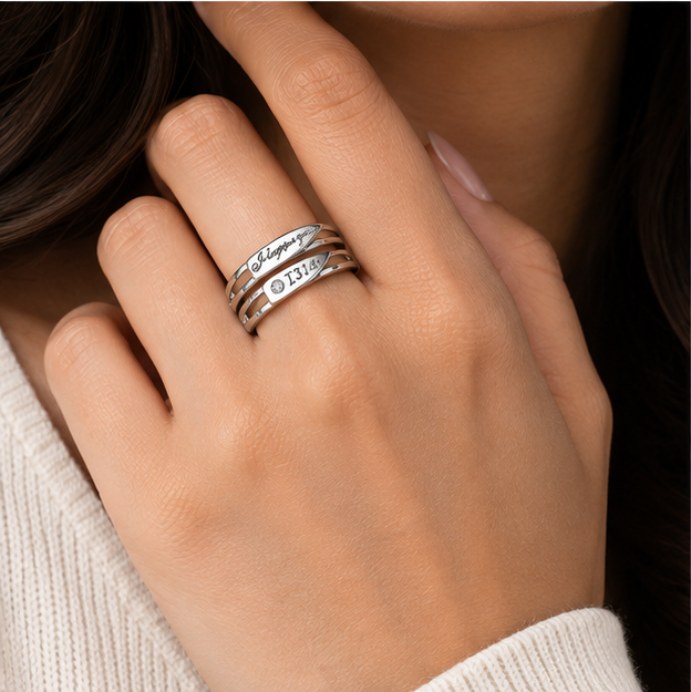 Stainless Steel Couple Rings – 1314 Forever Love - Image 3